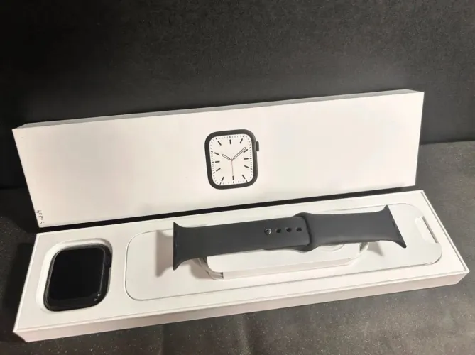 Apple Watch Series 7 45mm GPS Meia-noite - OLX pay - faço troca e parcelo 12x