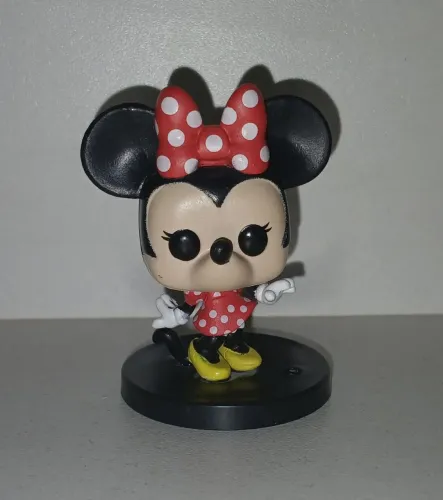 BONECA MINIATURA MINI FUNKO POP DISNEY MINNIE MINEY COLADA NA BASE
