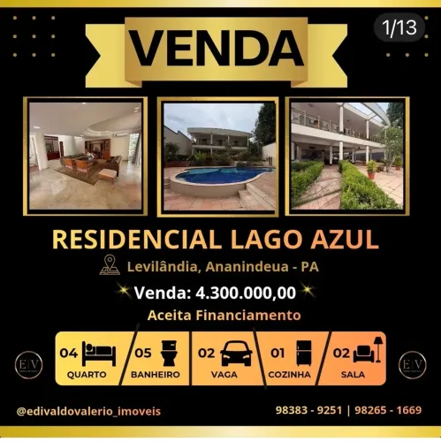 Vendo casa no lago azul