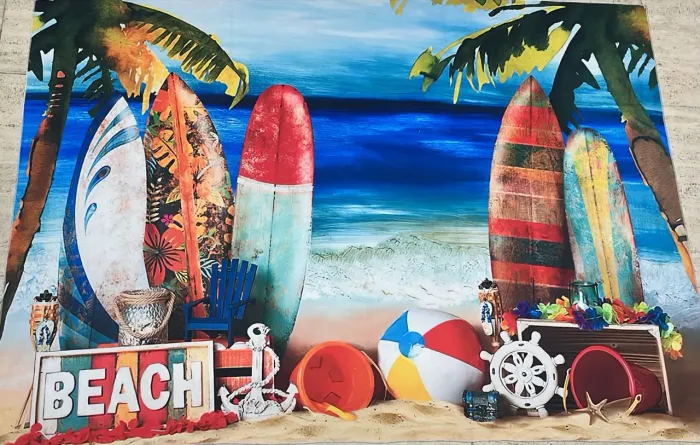 fundo fotográfico praia