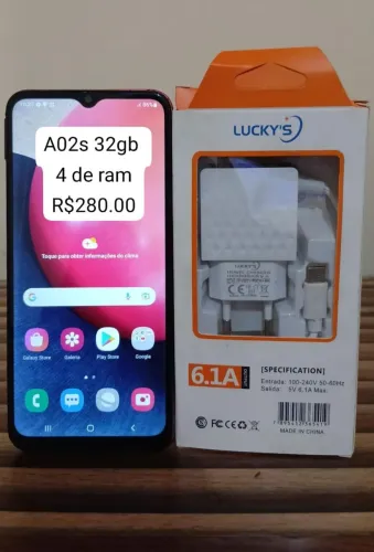 A02s 32gb <br>4 de ram<br>R$280.00