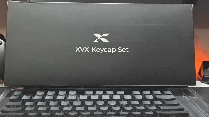 Jogo de Keycaps PBT Double Shot XVX Keycap Set, Preto, Para Teclados Mecânicos/Magnéticos