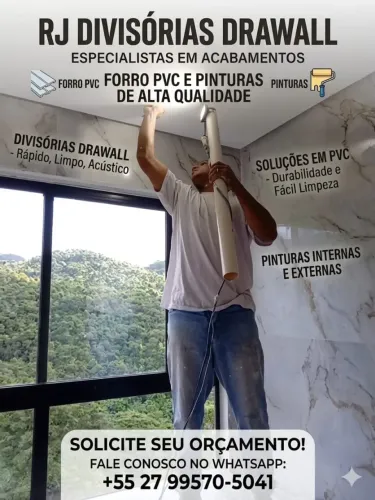 RJ divisórias drawall forro PVC pinturas 