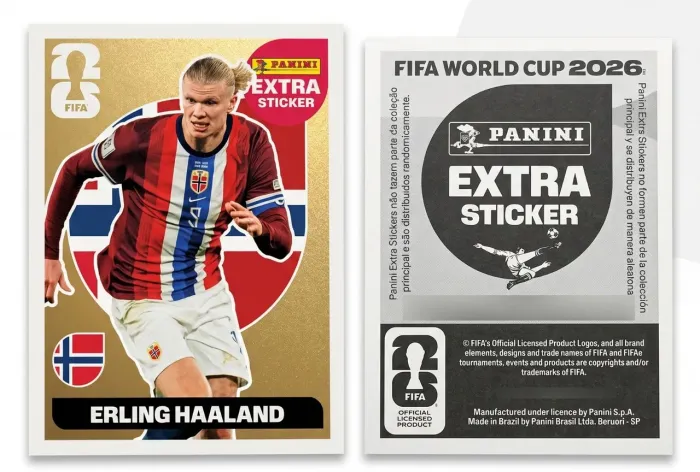 Figurinha Legend Erling Haaland Ouro 2026 - Original Panini