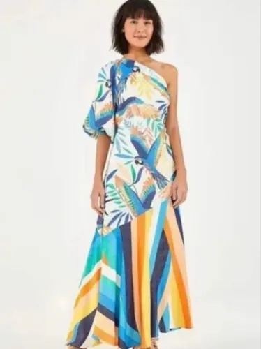 vestido farm lurex com brilho p