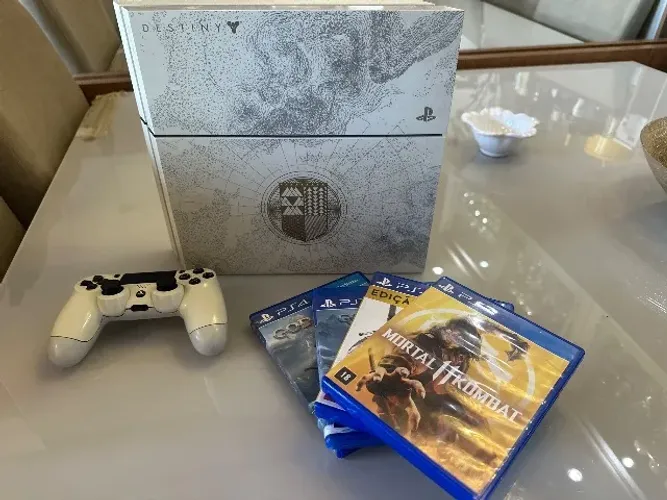 Ps4 Fat Edição Limitada Destiny - 500 GB + 4 jogos 