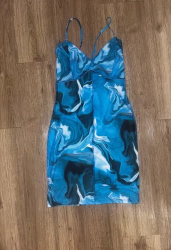 Vestido azul tie dye