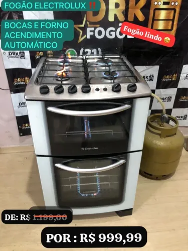 Fogão Eletrolux 4 bocas 2 fornos automático