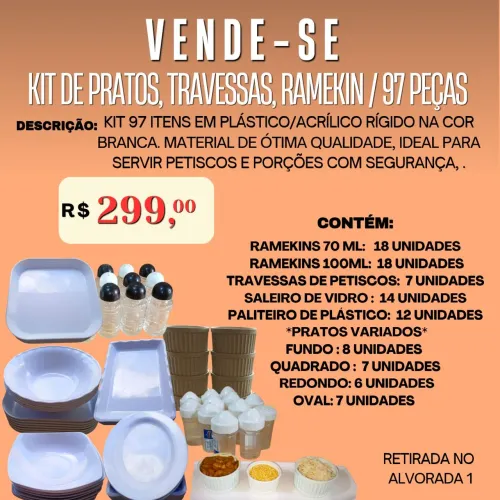 Kit de louças para restaurante e Bares