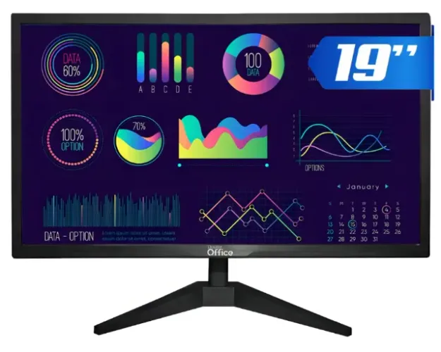 Monitor Dr. Office novo, 19 Pol, Led, 60hz, 5ms, Hdmi/vga
