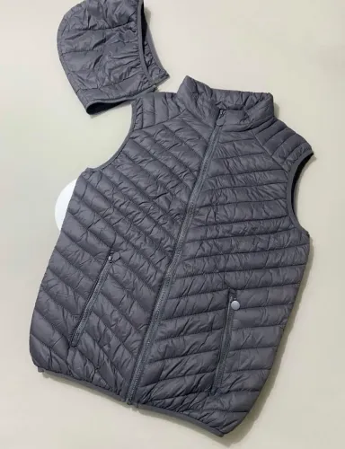 Colete puffer cinza masculino P