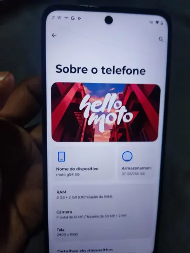 MOTO G54 PRA LEVAR LOGO 256GB FUNCIONANDO PERFEITAMENTE 380$