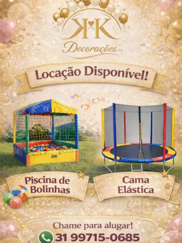 Aluguel de cama elástica, piscina de bolinhas e algodão doce