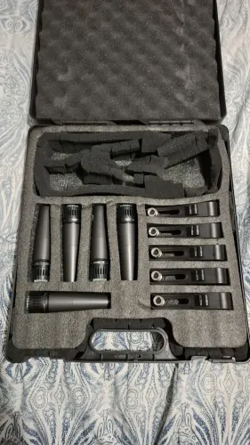 Vendo kit mic Renius 7 mini voz/percussão c/ case e cabos