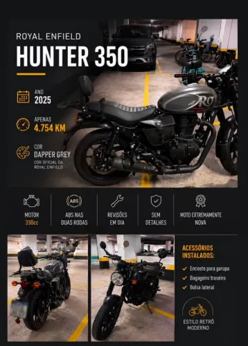 Royal Endfield Hunter 350 muito nova...