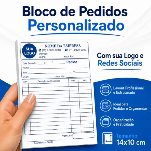 10 talões de pedido, orçamento ,  comandas . Tamanho 15x21 cm ! 