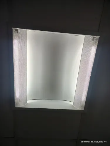 Luminaria Led Plafon Embutir Bivolt Everlight Binari 47x47