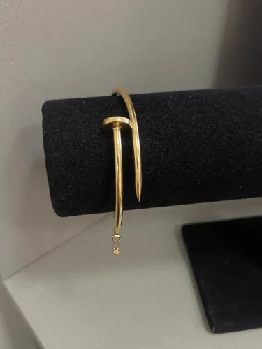 Bracelete Prego de ouro 12.58g 18k procedência garantia eterna