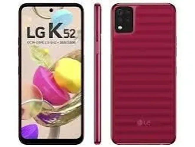 Smartphone LG K52 64GB Vermelho 4G Octa-Core 3GB RAM Tela 6,6? Câm