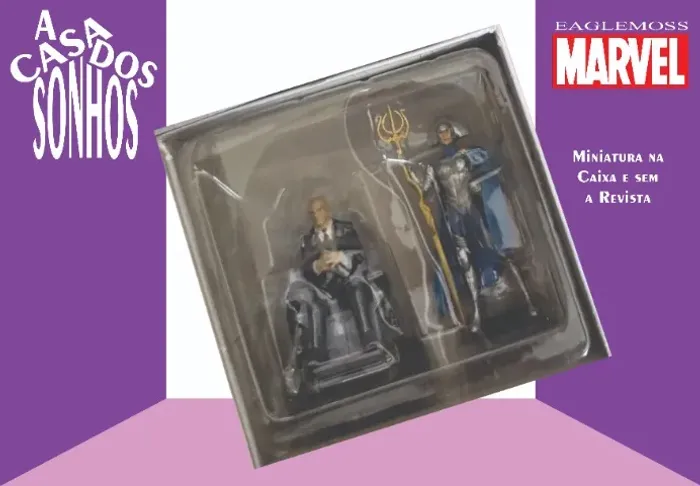Coleção de Miniaturas Marvel Especial Eaglemoss - Professor Xavier e Lilandra