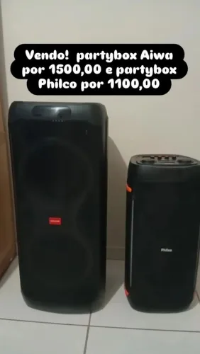 Vendo caixas de som partybox Philco e Aiwa