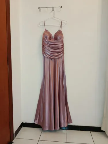 Vestido de festa rosa gold no. 42