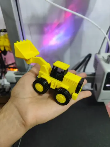 Miniatura de Trator Pá Carregadeira - Impressão 3D
