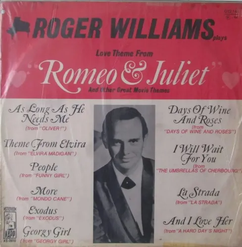 Lp Roger Williams - Love Theme From Romeo & Juliet - Kapp (Usado)<br><br>Média R$ 60,00