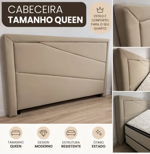 Promoção cabeceira toda no suede tamanho Queen size