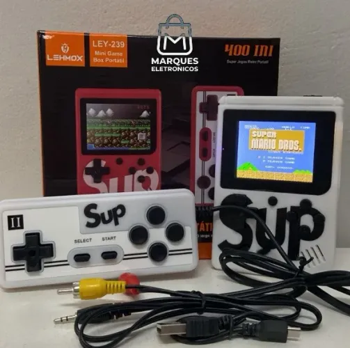 MINI GAME BOX PORTÁTIL LEHMOX LEY-239 400 JOGOS RETRO COM CONTROLE