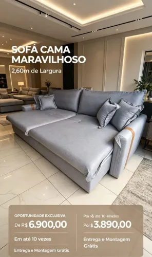 Entrega seu Sofá Cama Novo No Mesmo Dia Da Compra.