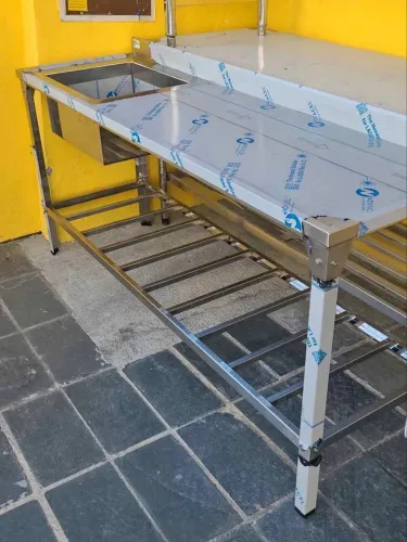 Pia industrial inox 190x55 