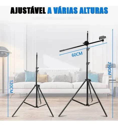 Tripé Girafa Para Filmar ou tirar Foto De Cima 2,10m