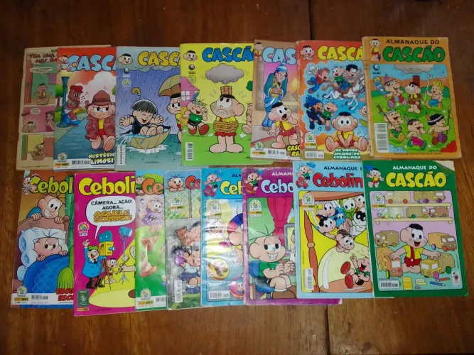 15 gibis sendo 8 do cascão e 7 do Cebolinha
