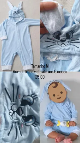 Roupa coelhinho Azul