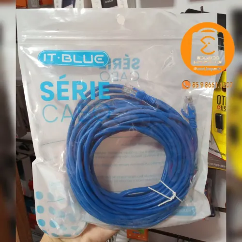 15 Metros CABO DE REDE RJ45 Internet / Ethernet, Padrão Azul