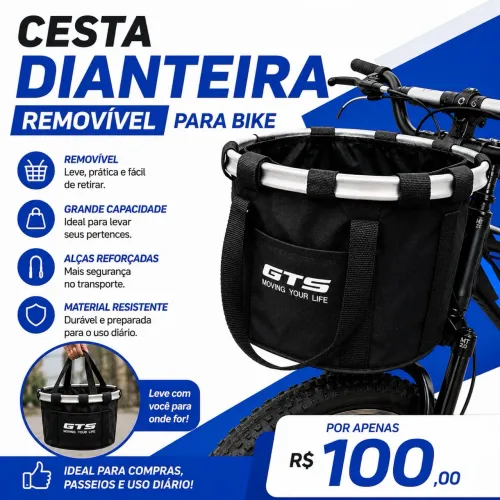 Cesta removível de bike elétrica