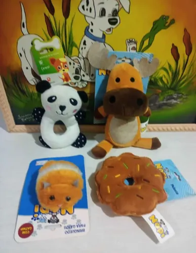 Kit de brinquedos de pelúcia para pets.?