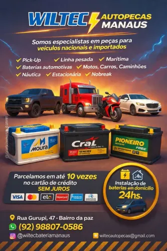 Bateria carro caminhão moto náutica estacionária