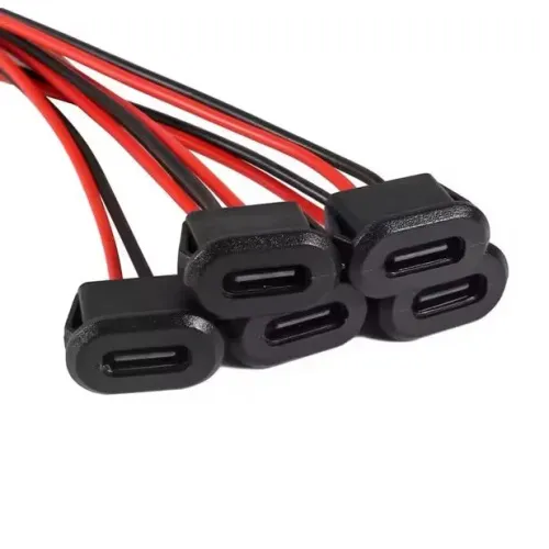 CONECTOR USB TIPO C FÊMEA COM FIOS - PRONTO PRA EMBUTIR!