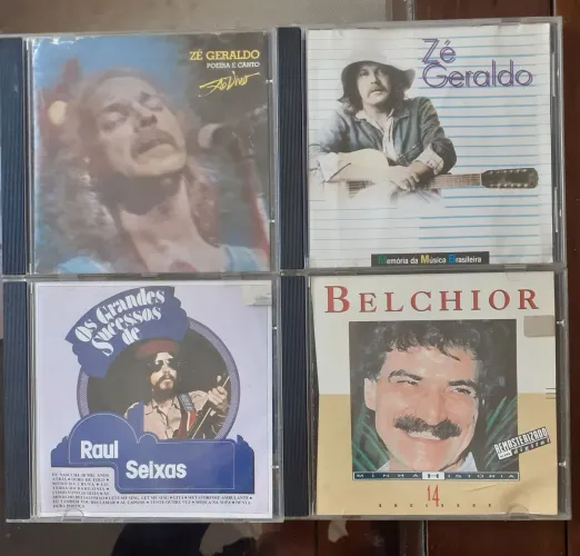 Cds MPB, Folk, Rock Nacional - Coleção 4 cds, Zé Geraldo, Raul Seixas, Belchior.