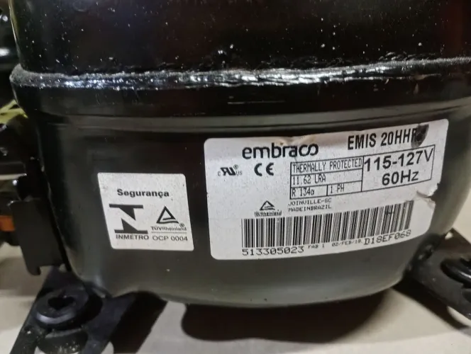 Motor compressor de 1/12 r134 127v pequeno