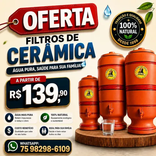 Filtros de água em cerâmica - A partir de: