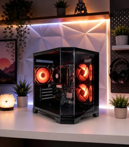 PC GAMER DDR5 RYZEN 5 8500G + GABINETE AQUÁRIO CURVO 12X SEM JUROS NOS CARTÕES