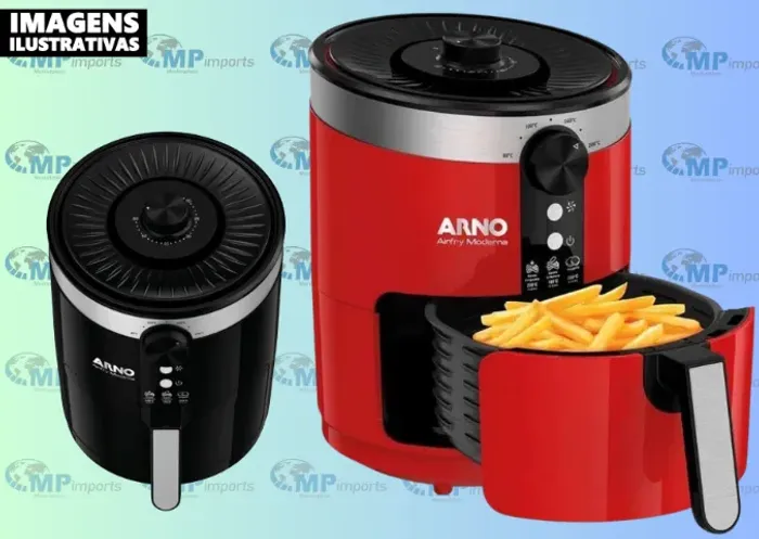 Loja MP Imports: Fritadeira sem Óleo AirFry Arno Moderna Vermelha VFRY
