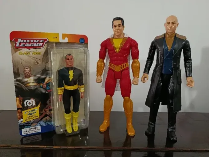 Lote de Bonecos SHAZAM, ADÃO NEGRO e DR. SILVANA
