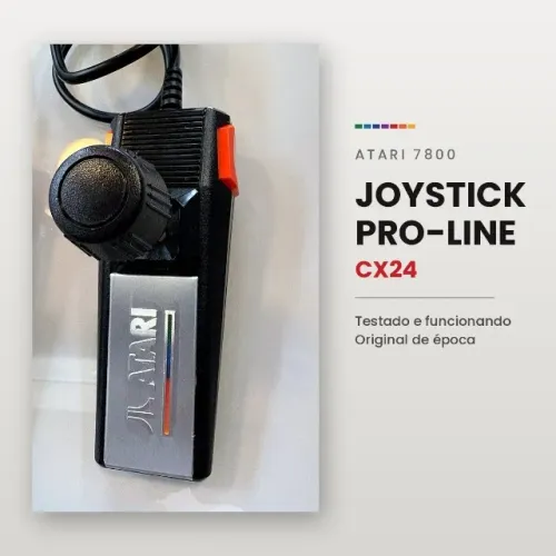 Joystick Atari 7800 Pro-Line CX24 original, testado e funcionando - Impecável
