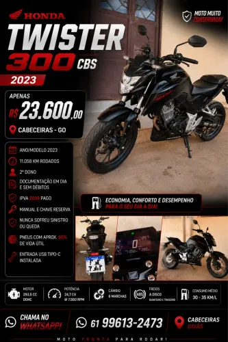 HONDA TWISTER 300 CBS 2023