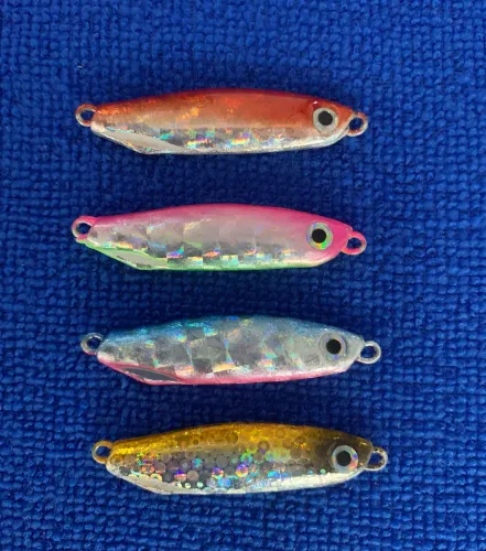 Kit jumping jig - micro jig - kit 4 iscas , 4 snap e 4 suport hook 