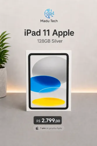 iPad 11 Apple 2025 (Wi-Fi, 128 GB) - Prateado (A16)
